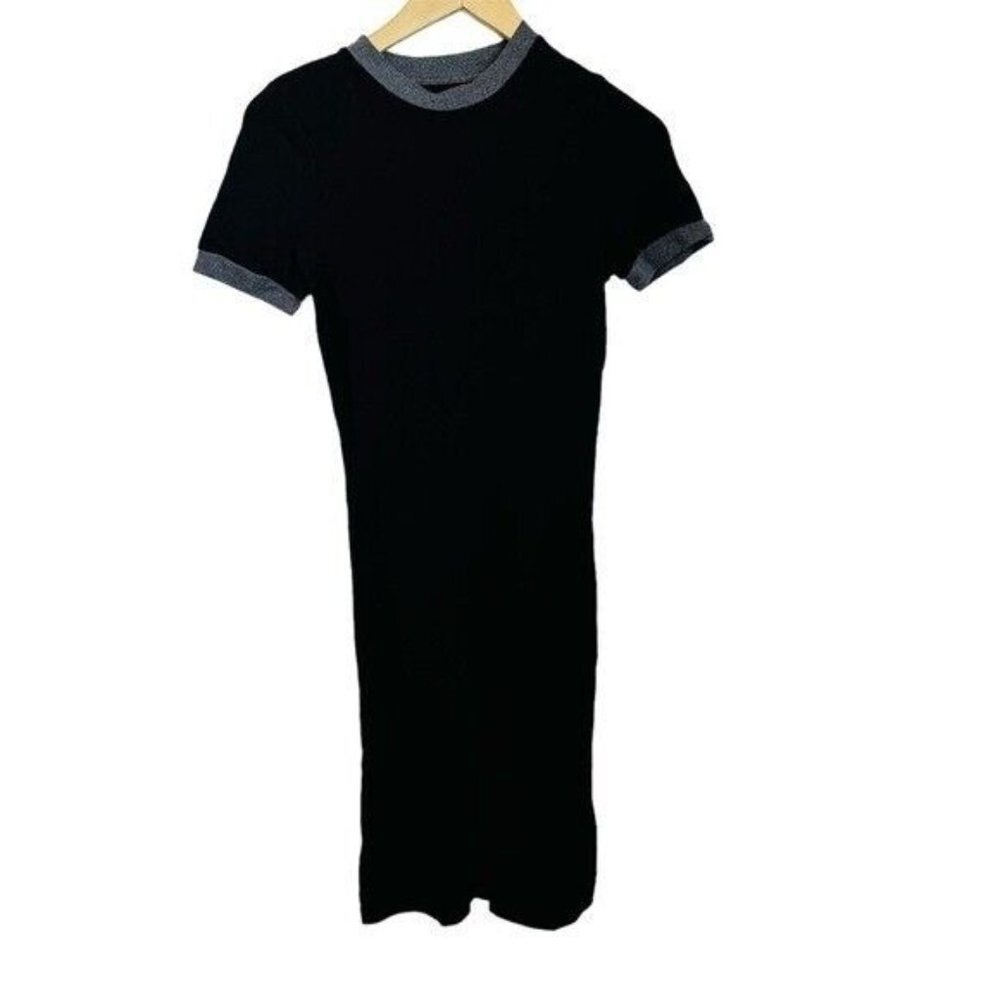 Metalicus Australia Nylon Ringer Black Bodycon Dress Size Medium - Picture 2 of 9